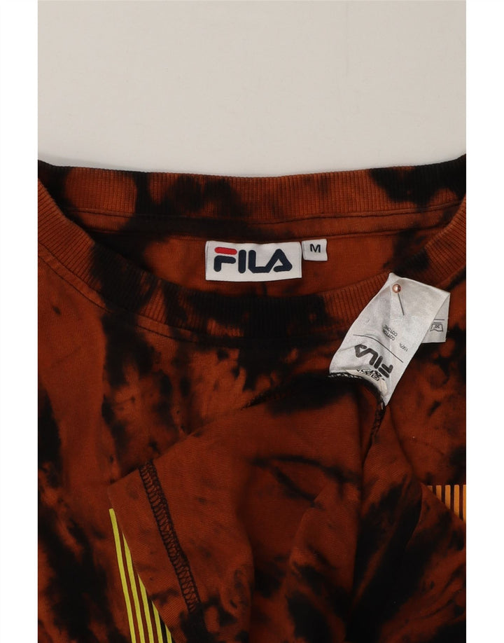 Fila T-Shirt Graphique Homme Orange Moyen Tie Dye Coton
