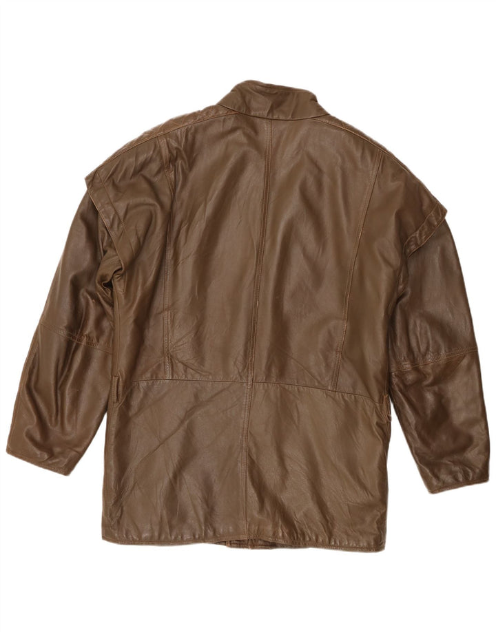 Veste en cuir homme vintage IT 52 XL Kaki