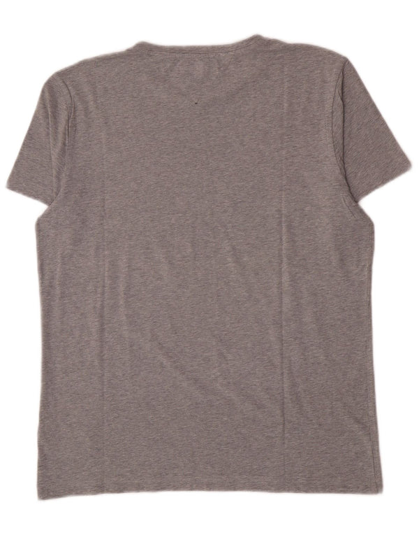 Tommy Hilfiger T-Shirt Homme Haut Large Gris Coton
