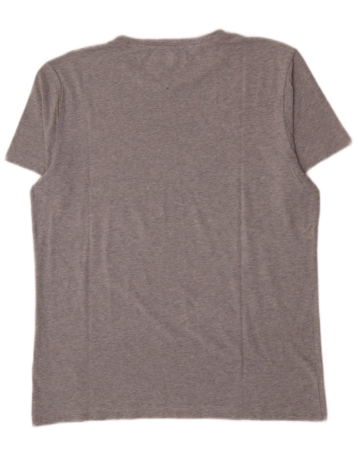 Tommy Hilfiger T-Shirt Homme Haut Large Gris Coton