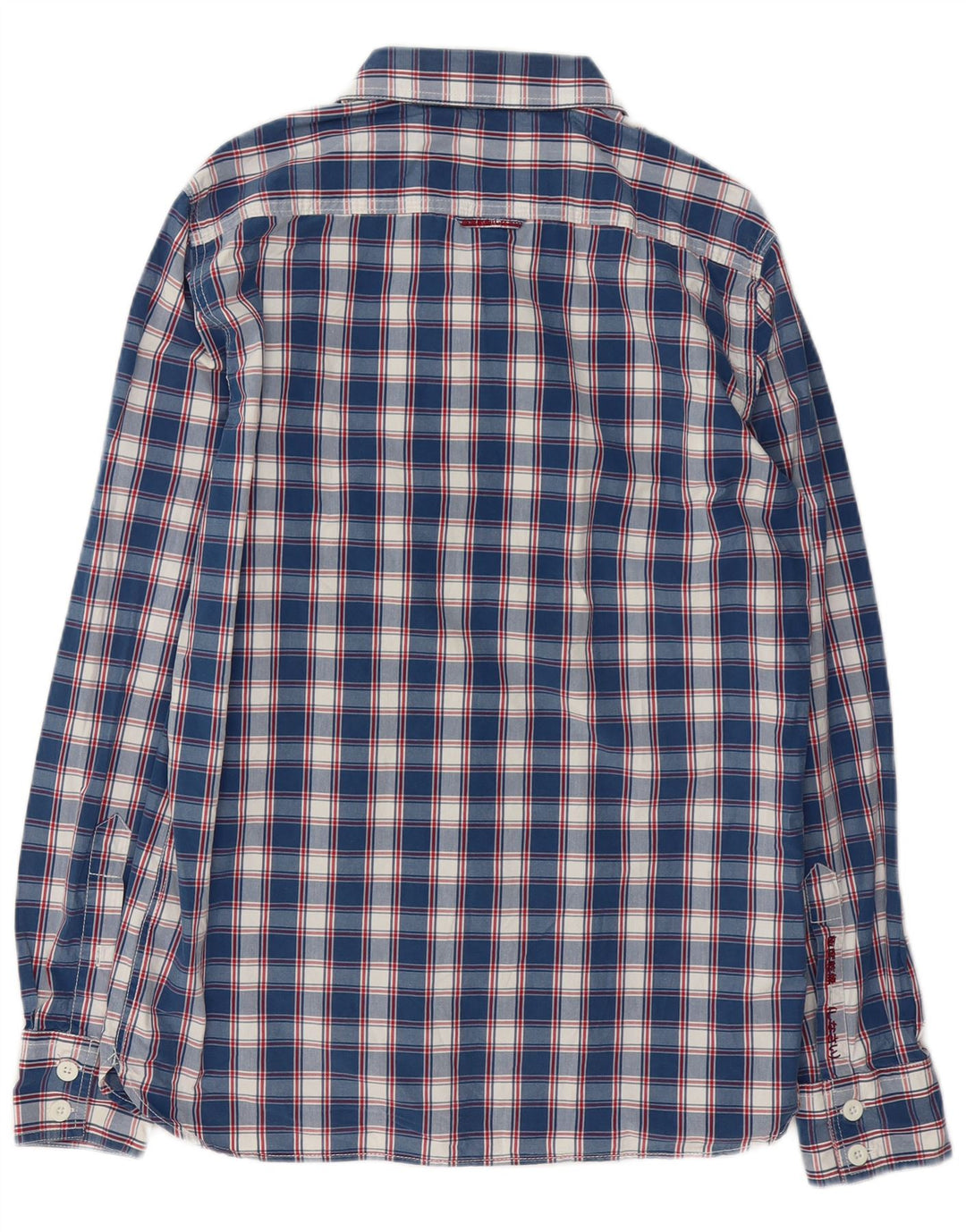 Superdry Chemise Homme Grand Carreau Bleu Coton