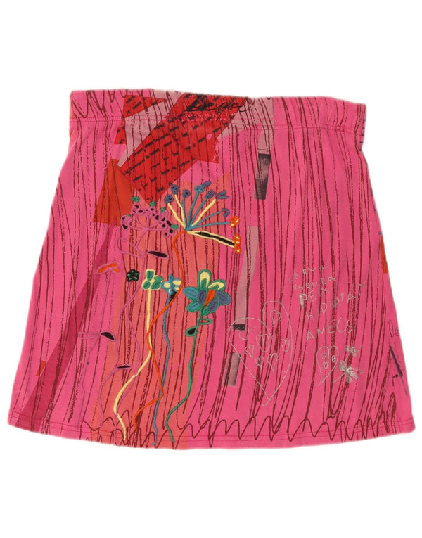 Desigual Mini-jupe graphique pour femme Medium W34 Rose