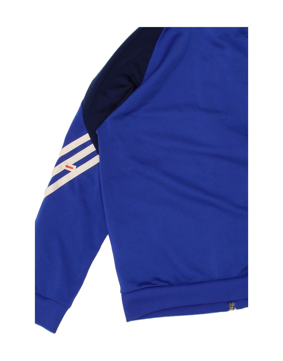 ADIDAS Boys Tracksuit Top Jacket 7-8 Years Small Blue Colourblock Vintage Adidas and Second-Hand Adidas from Messina Hembry 