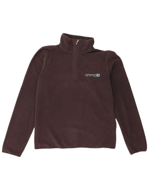 Animal Pull polaire à col zippé pour femme UK 12 Gris moyen Polyester