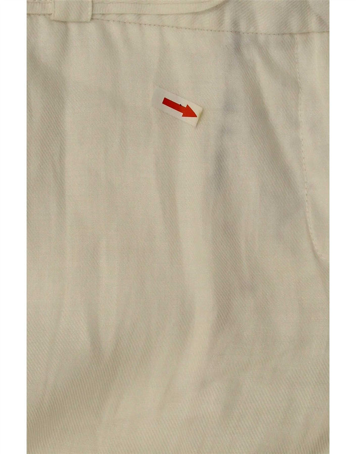 Zara Pantalon Chino Bootcut Femme EU 38 Petit W28 L32 Blanc
