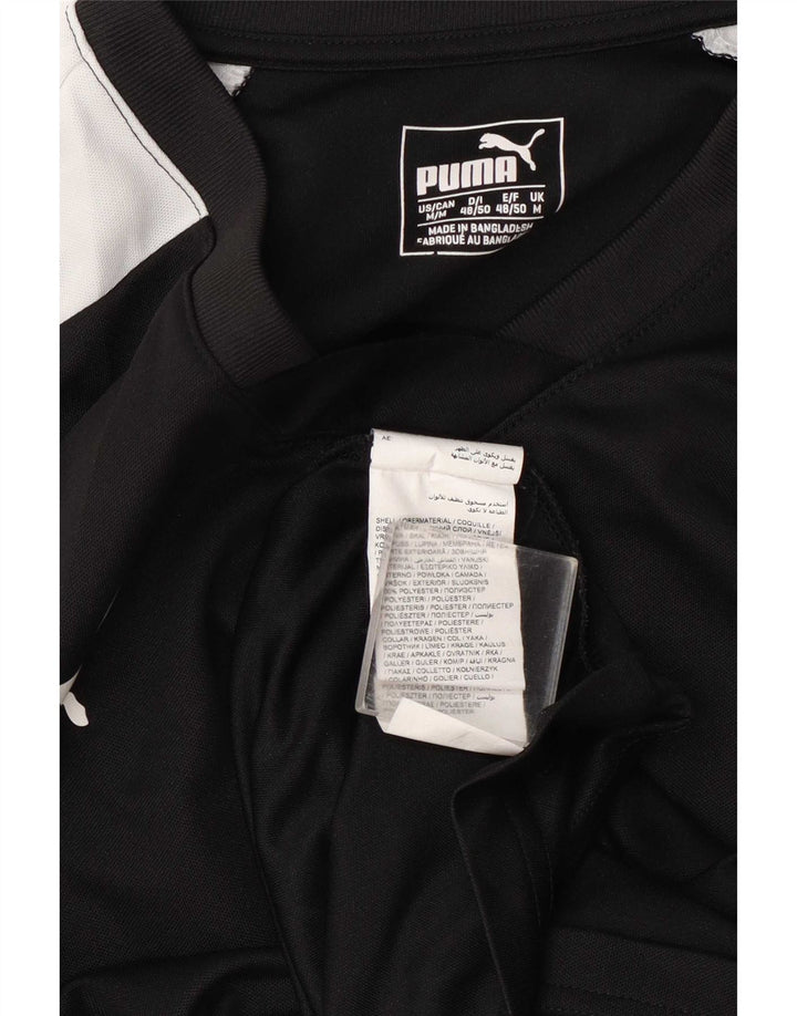 Puma T-Shirt Homme Noir Moyen Polyester Colorblock