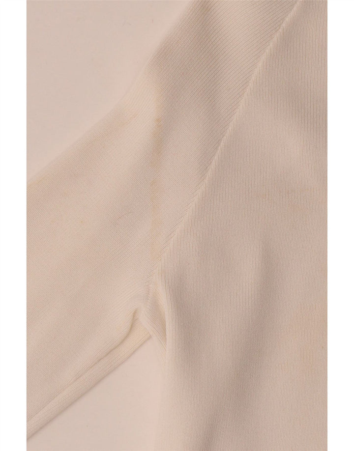Zara Chemisier cache-cœur à manches longues pour femme UK 8 Small Viscose blanche