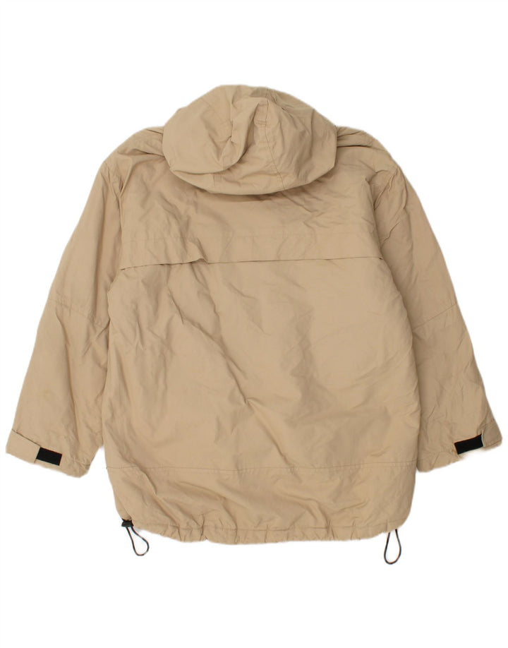 ASICS Veste coupe-vent à capuche pour homme UK 36 Small Beige Polyamide