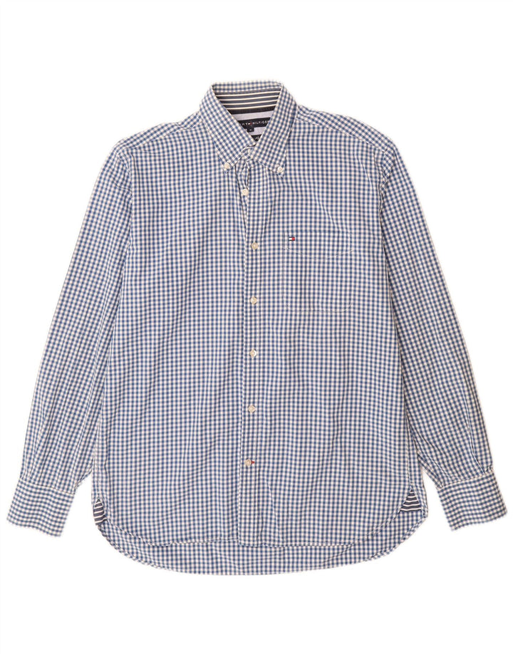 Tommy Hilfiger Chemise à Carreaux Homme Bleu Moyen Vichy Coton