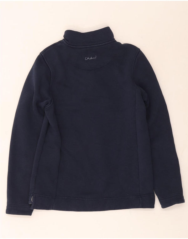 Crew Clothing Sweat-shirt à col boutonné pour femme UK 12 Bleu marine moyen