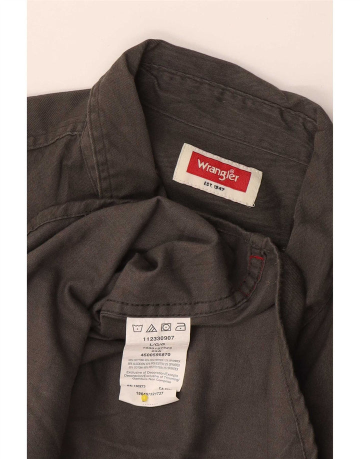 Wrangler Chemise à manches courtes pour homme Grand coton gris