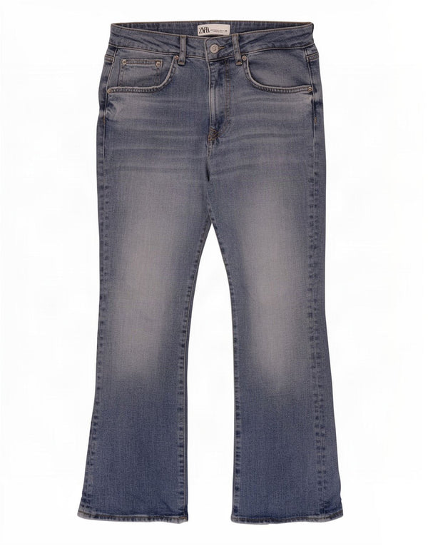 Zara Jeans Bootcut Femme EU 38 Small W28 L26 Bleu Coton
