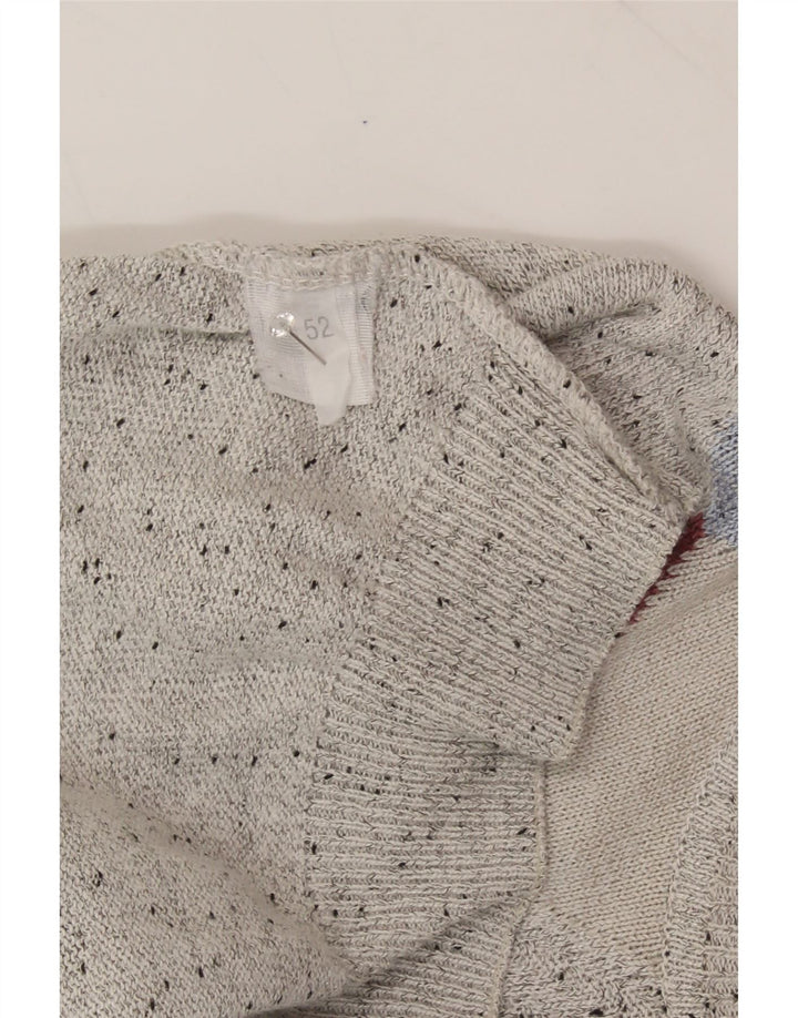 MARC GIBALDI Mens Boat Neck Jumper Sweater IT 52 Large Grey Argyle/Diamond Vintage Marc Gibaldi and Second-Hand Marc Gibaldi from Messina Hembry 