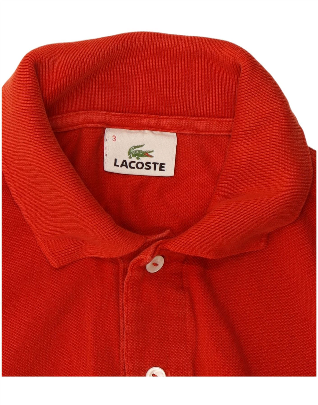 LACOSTE Polo Homme Taille 3 Petit Coton Rouge