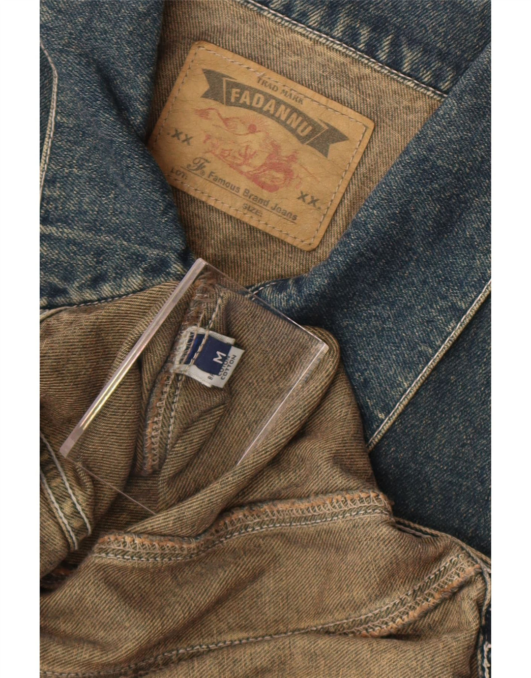 Veste en denim femme vintage UK 14 Coton bleu marine moyen