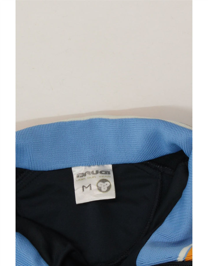 BRUGI Mens Tracksuit Top Jacket Medium Navy Blue Colourblock Polyester Vintage Brugi and Second-Hand Brugi from Messina Hembry 