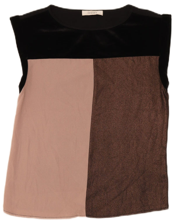 Oasis Débardeur Femme UK 8 Petit Polyester Colorblock Multicolore