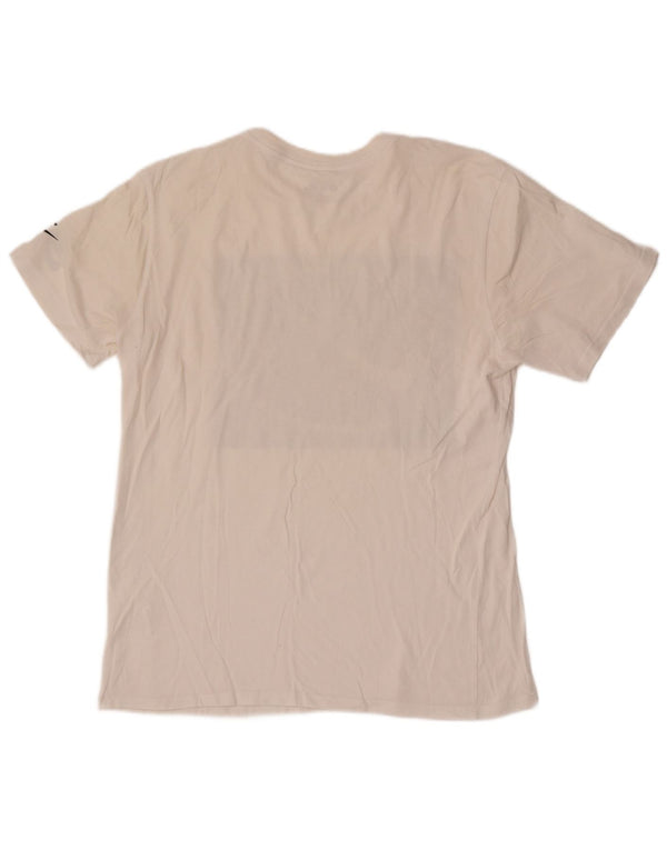 Nike T-shirt graphique coupe athlétique pour femme UK 16 Large Blanc