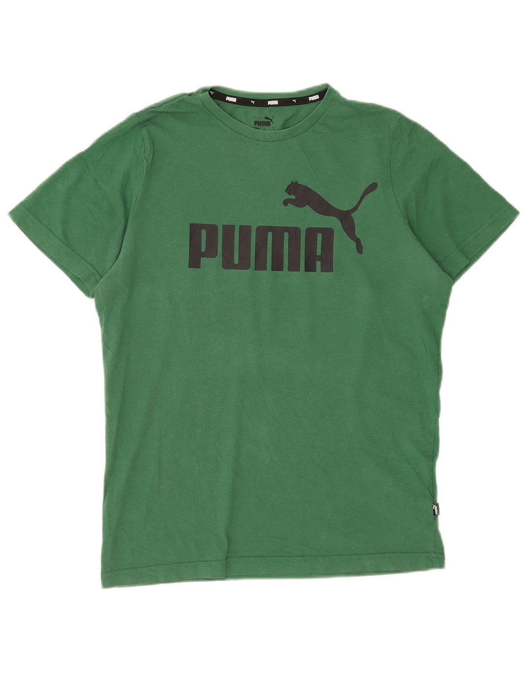 Puma T-Shirt Graphique Homme Petit Vert Coton