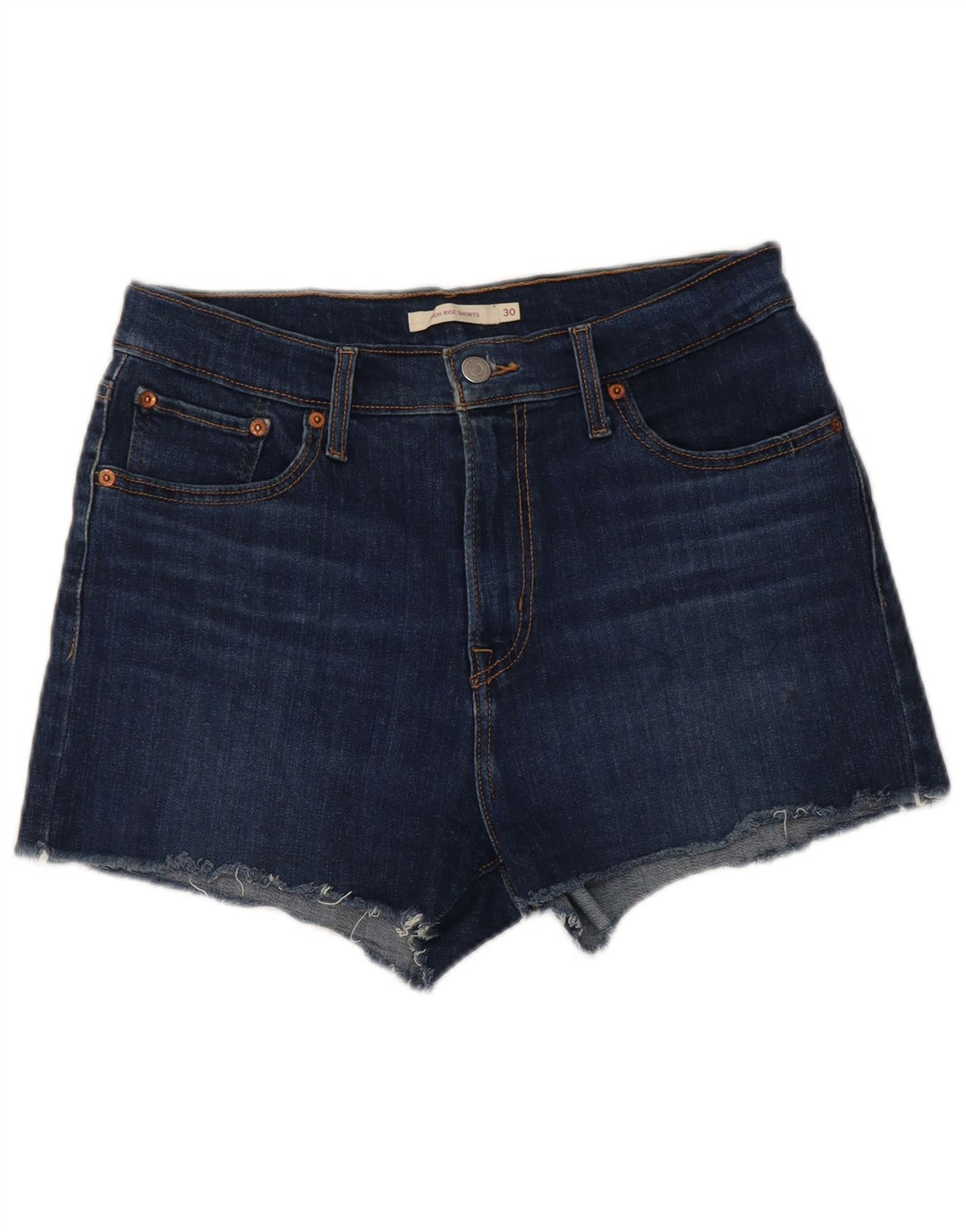 Levi's Short en Jean Taille Haute W30 Femme Bleu Moyen Coton