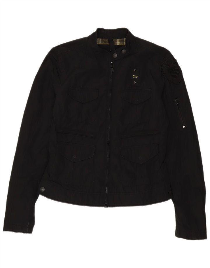 Blauer Veste utilitaire pour femme UK 14 Medium Noir Polyester