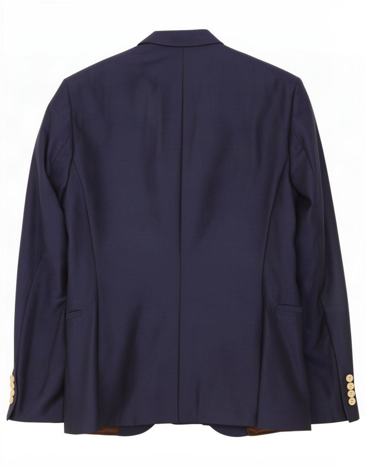 Zara Veste Blazer 1 Bouton Homme EU 48 Bleu Marine Moyen