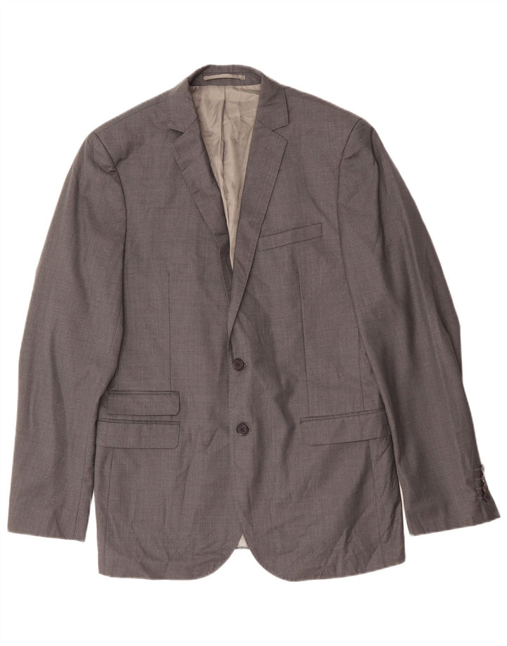 French Connection Veste Blazer Slim Fit 2 Boutons Homme IT 52 XL Laine Grise