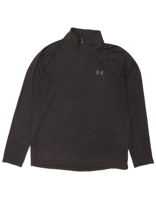 Under Armour Haut de Survêtement Zip Neck Pullover Homme Noir Moyen