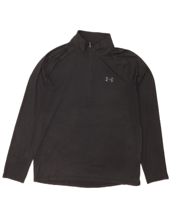 Under Armour Haut de Survêtement Zip Neck Pullover Homme Noir Moyen