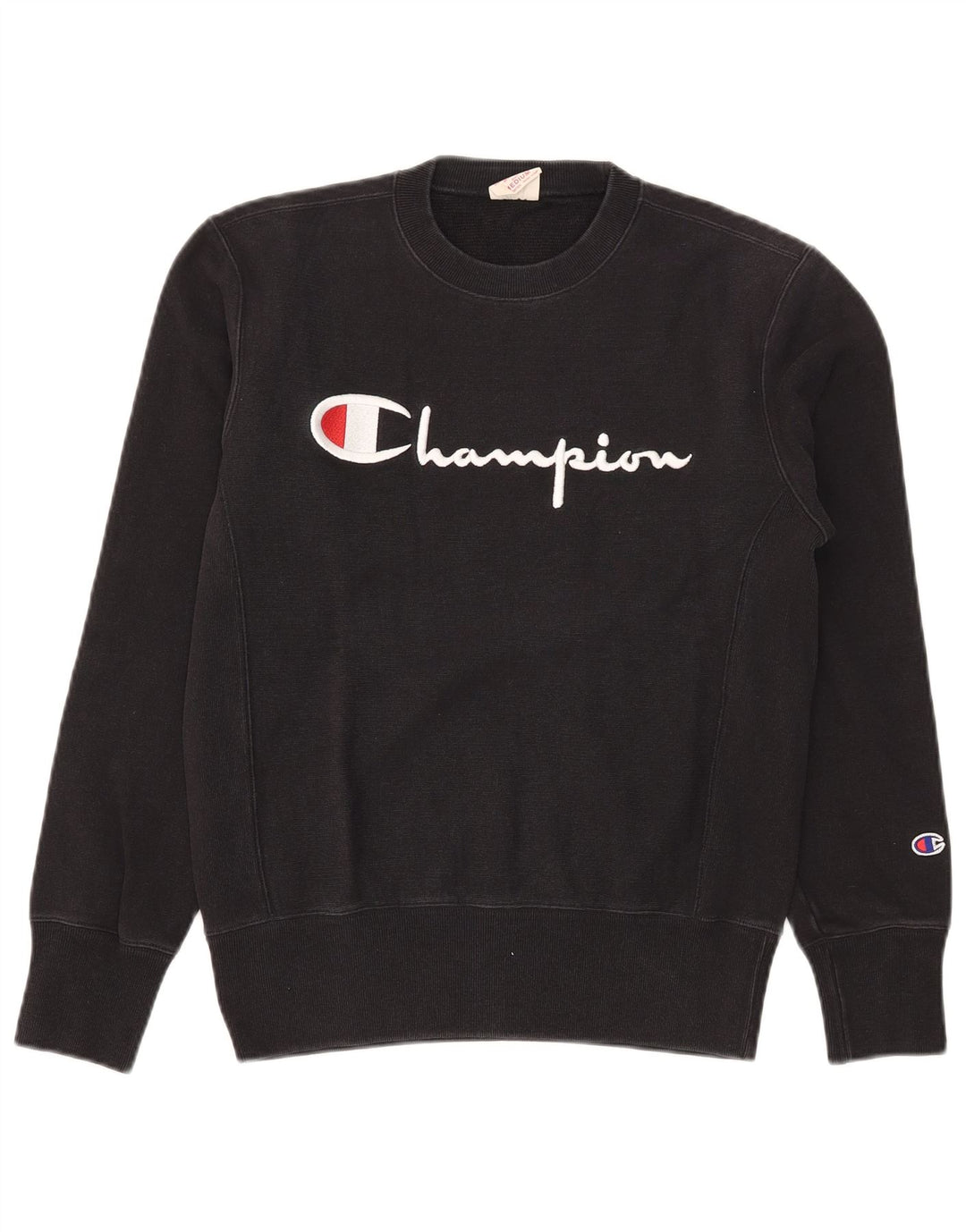 Champion Reverse Weave Graphic Sweatshirt Pull Homme Noir Moyen Coton