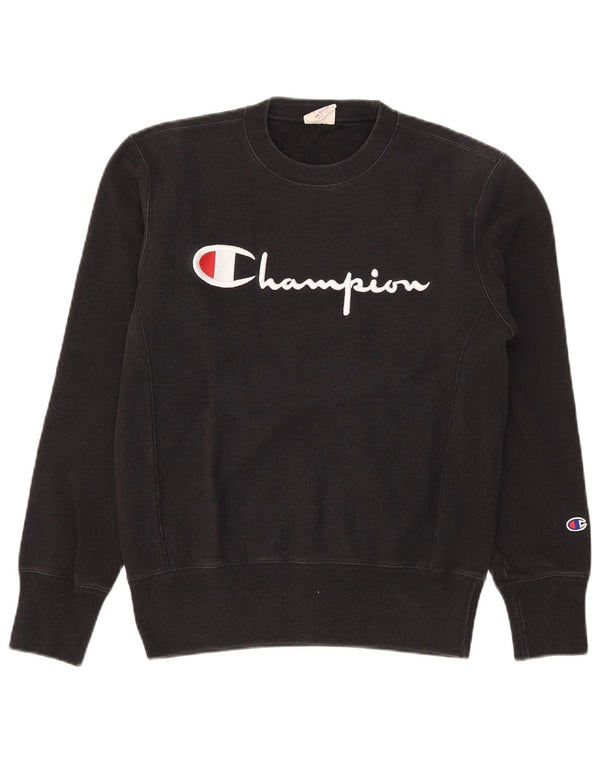 Champion Reverse Weave Graphic Sweatshirt Pull Homme Noir Moyen Coton