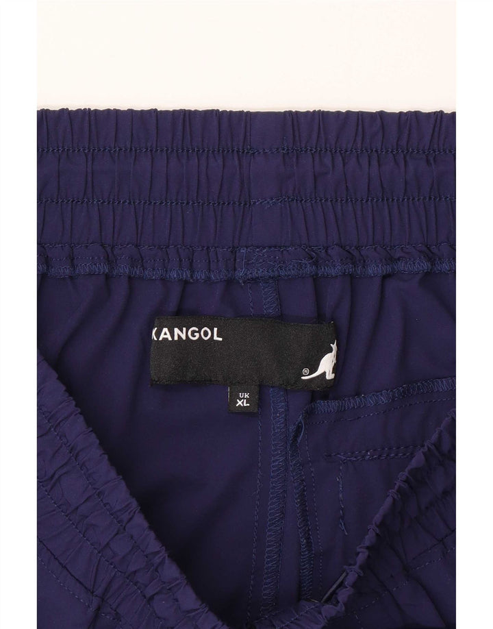 Kangol Short de sport cargo pour homme XL en nylon bleu marine