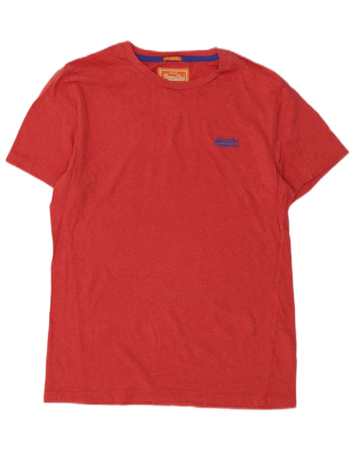 SUPERDRY T-Shirt Homme Top Large Rouge Coton