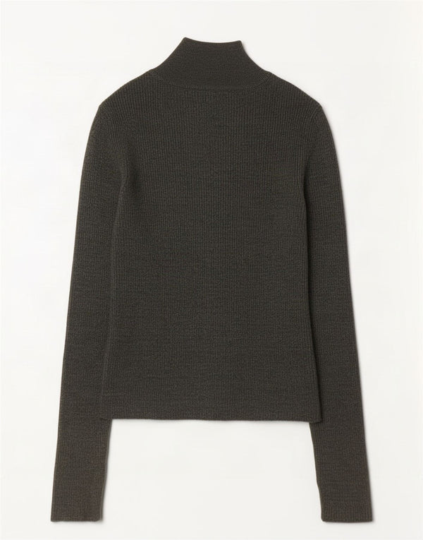 Zara Pull col roulé pour femme UK 14 Large Kaki