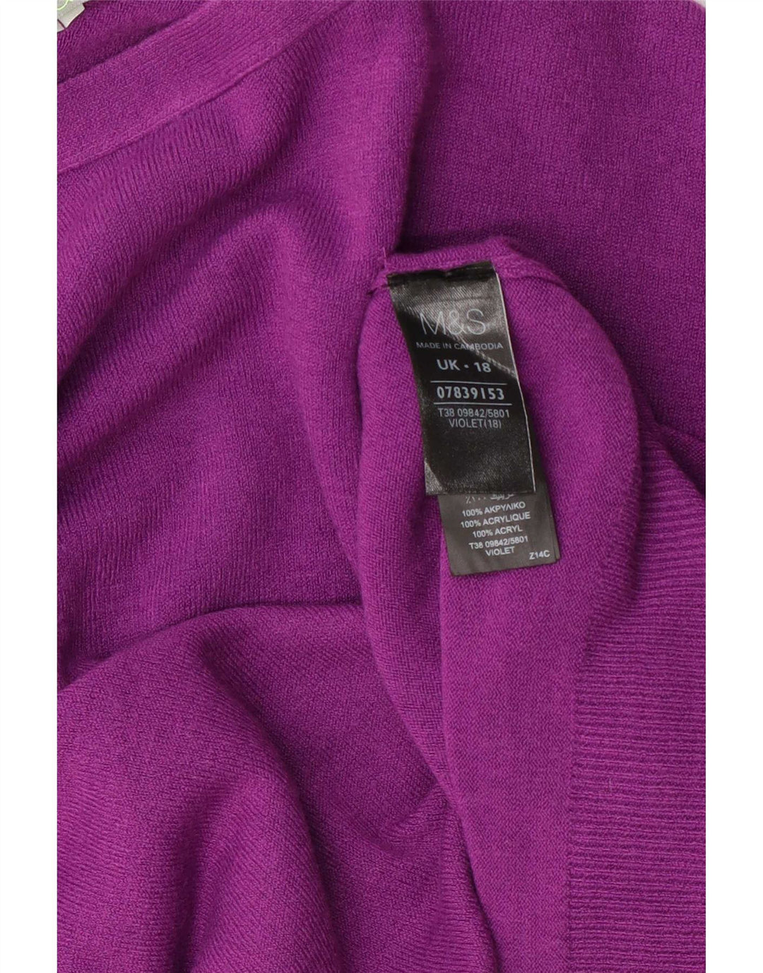Marks & Spencer Pull à col rond pour femme UK 18 XL Marron