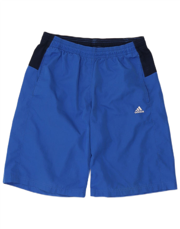 Adidas Short de sport pour homme en polyester color block bleu moyen