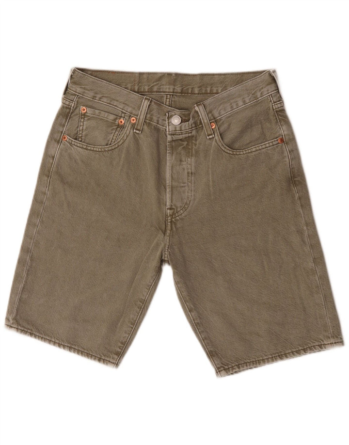 Levi's Short en Jean 501 Homme W28 Petit Kaki Coton