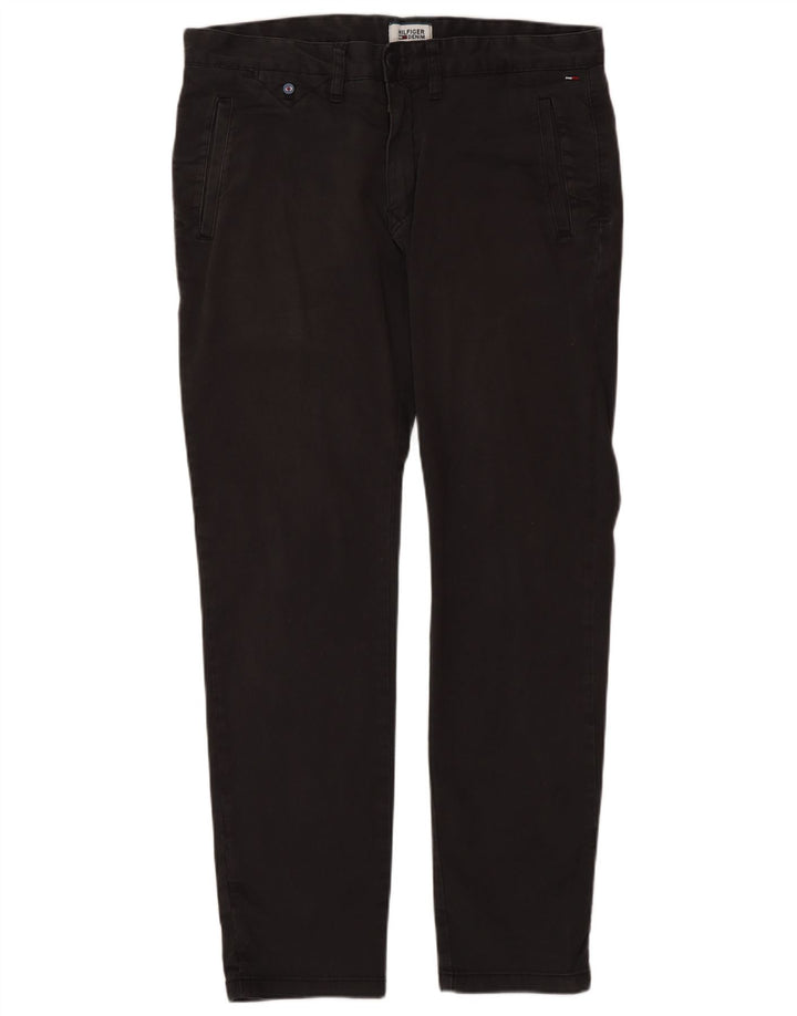 TOMMY HILFIGER Pantalon Chino Droit Homme W33 L32 Gris Coton