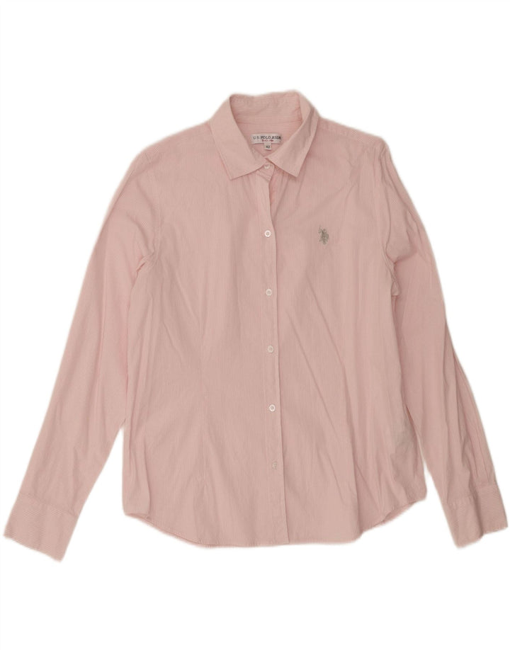 U.S. Polo Assn. Chemise Femme IT 42 Coton Rayé Rose Moyen