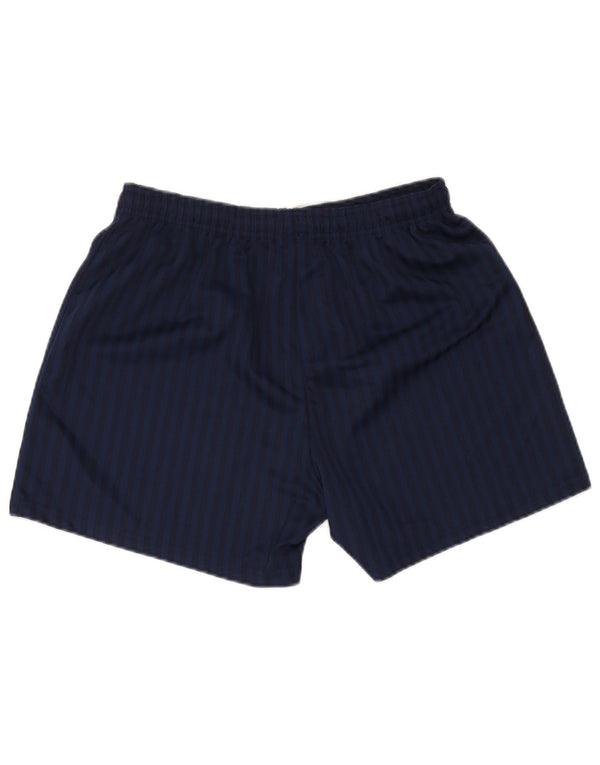 Umbro Short de Sport Homme Bleu Marine Moyen à Fines Rayures Polyester