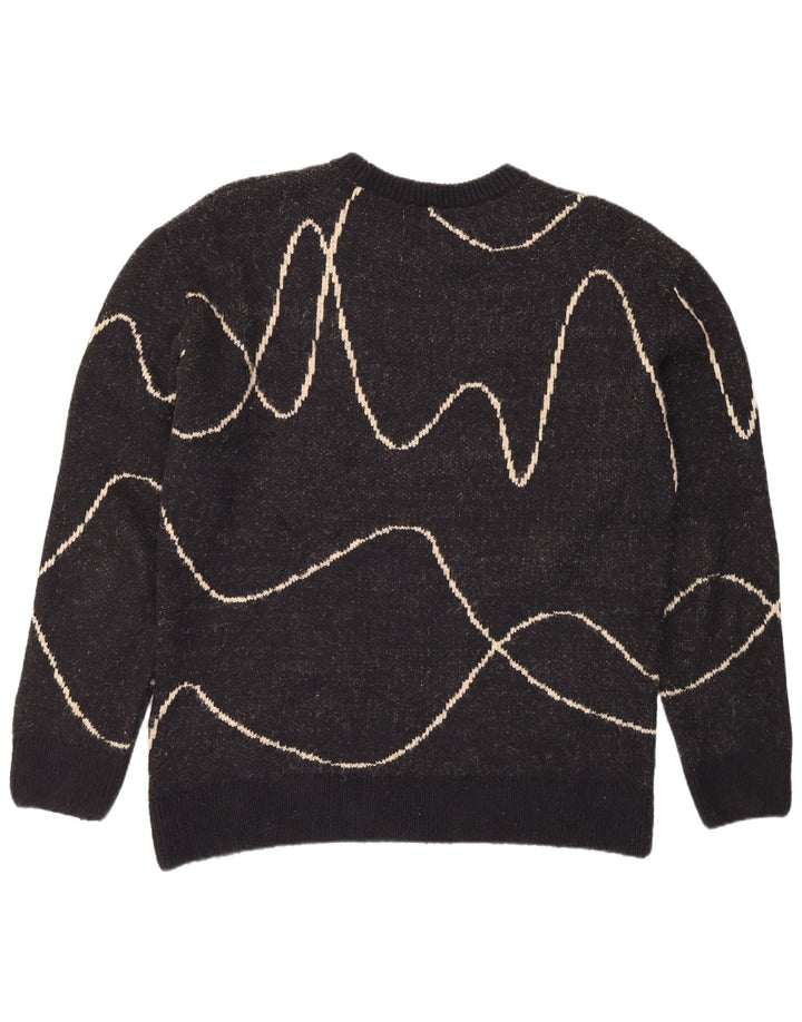 Zara Pull ras du cou pour homme XL Noir rayé