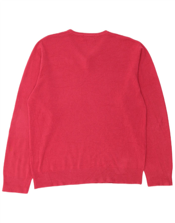Marks & Spencer Pull col en V pour femme UK 16 Large Rose