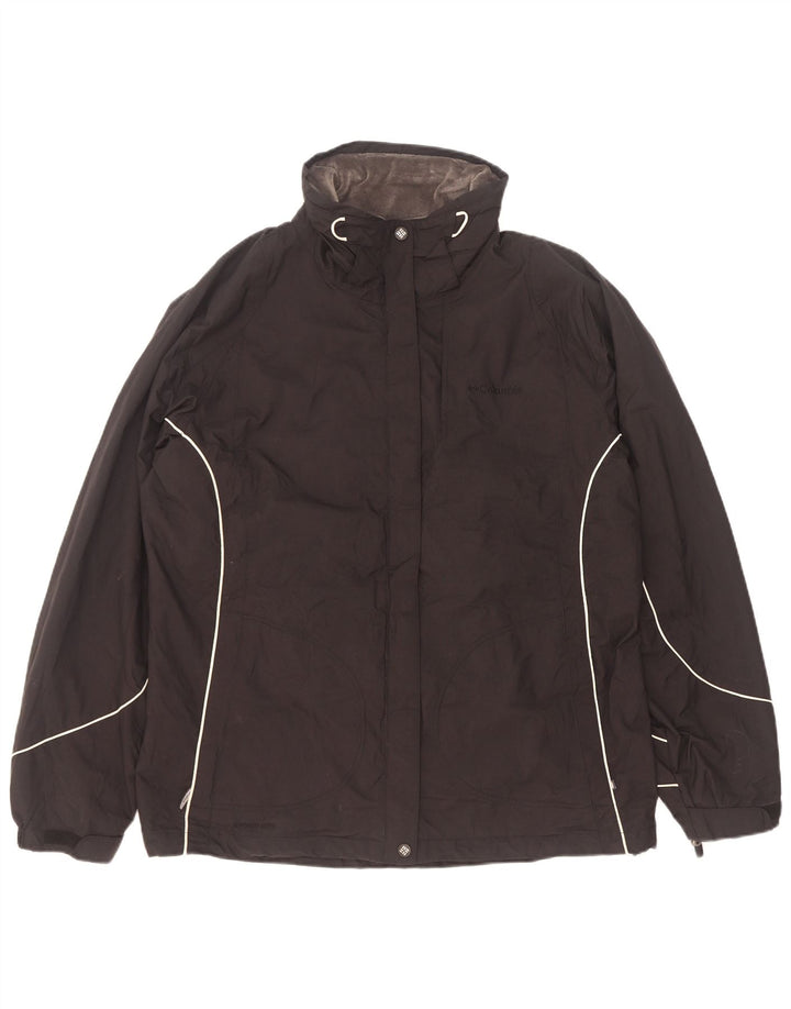 Columbia Veste de Pluie Femme UK 16 Large Noir Nylon