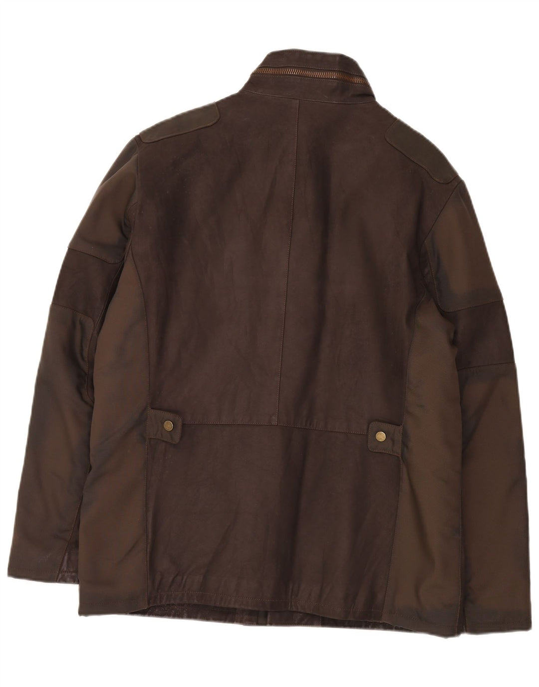 veste en cuir à capuche vintage pour hommes IT 52 Large Brown