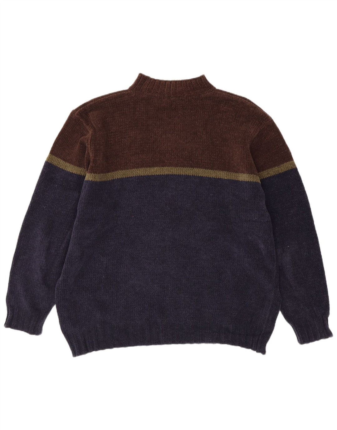 Marks & Spencer Pull col roulé pour homme XL Bleu marine Colourblock