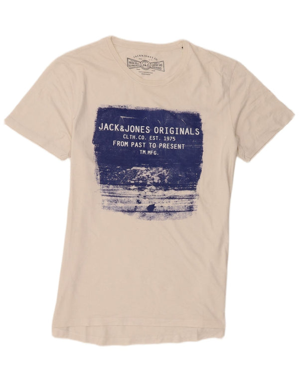 Jack & Jones T-Shirt Graphique Homme Blanc XL Coton