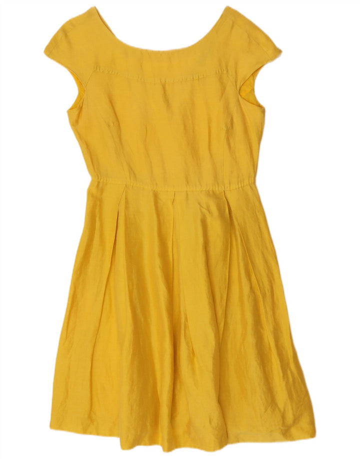 Max Mara Robe trapèze week-end pour femme UK 14 Jaune moyen