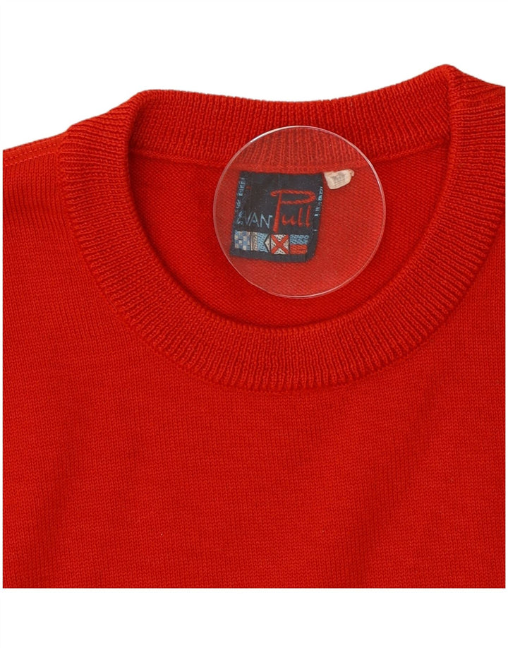 EVAN PULL Pull à col rond pour femme UK 12 Rouge moyen