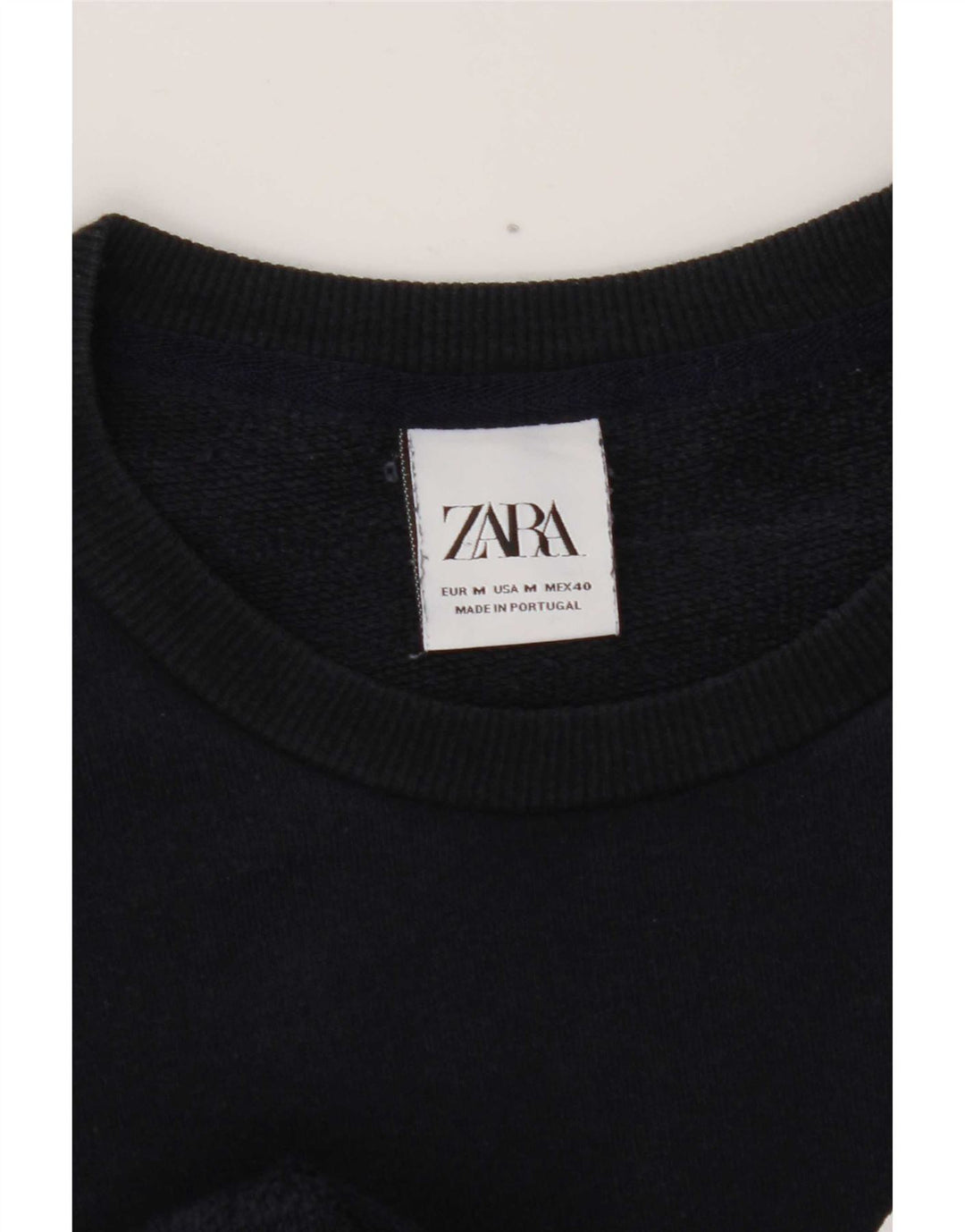 Zara Homme Sweat-Shirt Graphique Bleu Marine Moyen