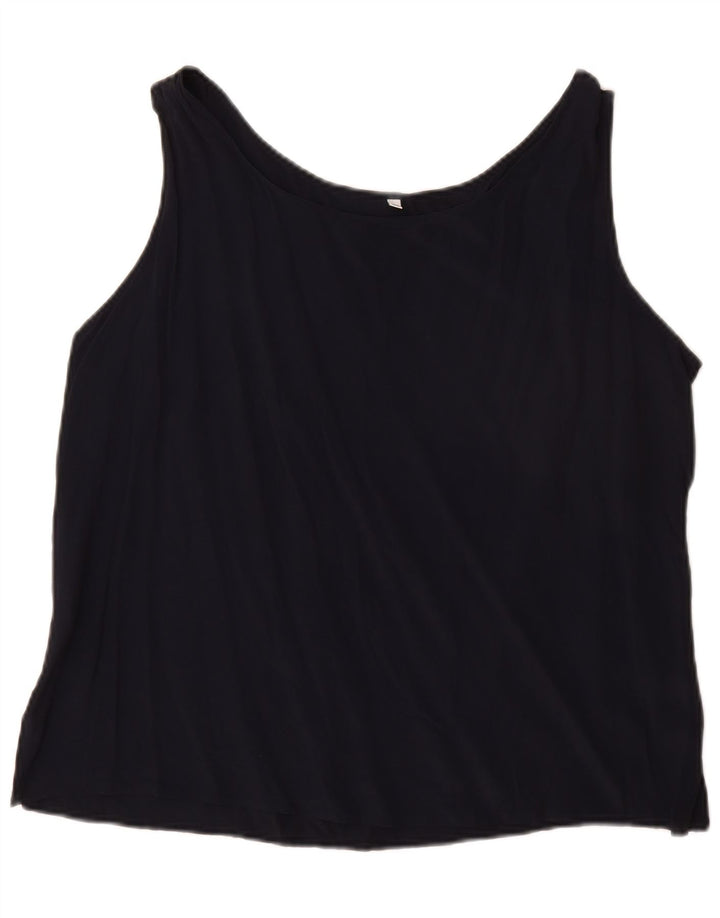 Top gilet vintage pour femmes IT 50 XL Noir Acétate